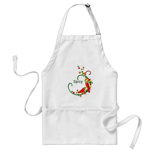 Fiesta Chili Peppers Apron Standaard Schort (Voorkant)