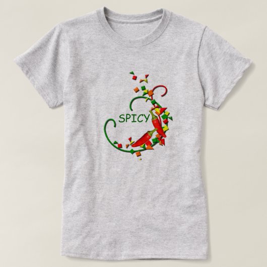 Fiesta Chili Peppers Party Dames Spicy T-shirt (Design voorkant)
