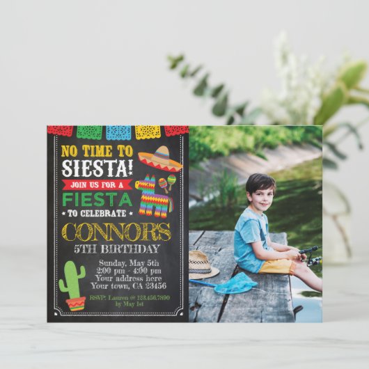 Fiesta, Cinco de mayo Birthday Kaart (Staand voorkant)