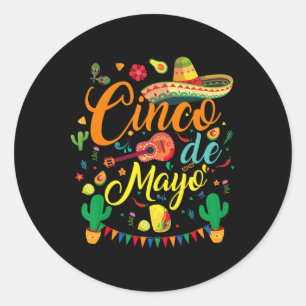 Fiesta Cinco De Mayo Grappig Mexicaans Feest 5 De Ronde Sticker