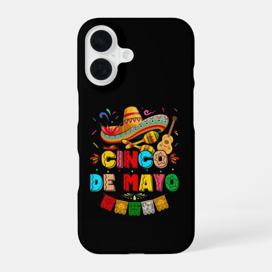 Fiesta Cinco de Mayo iPhone 16 Hoesje (Achterkant)