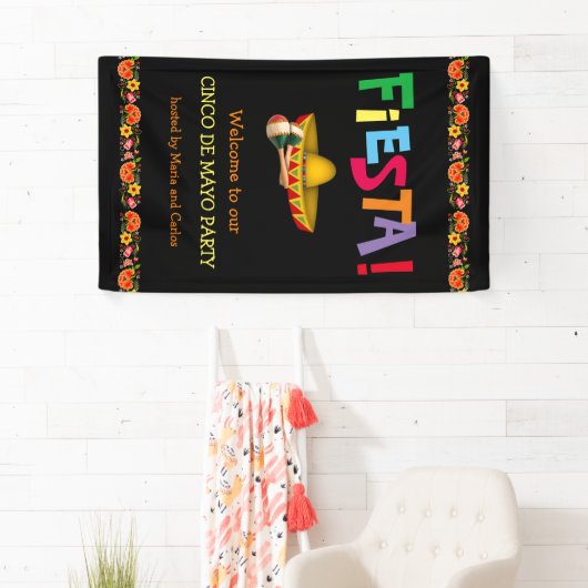 Fiesta! Cinco de Mayo Party (aanpasbaar) Spandoek (Insitu)