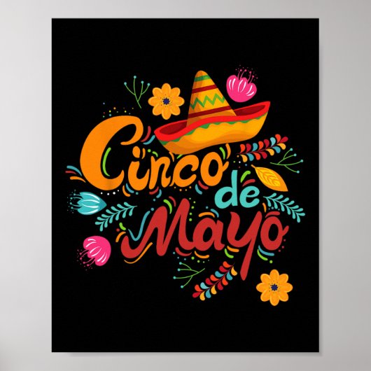Fiesta Cinco de Mayo Party Matching Mexican Mannen Poster (Voorkant)