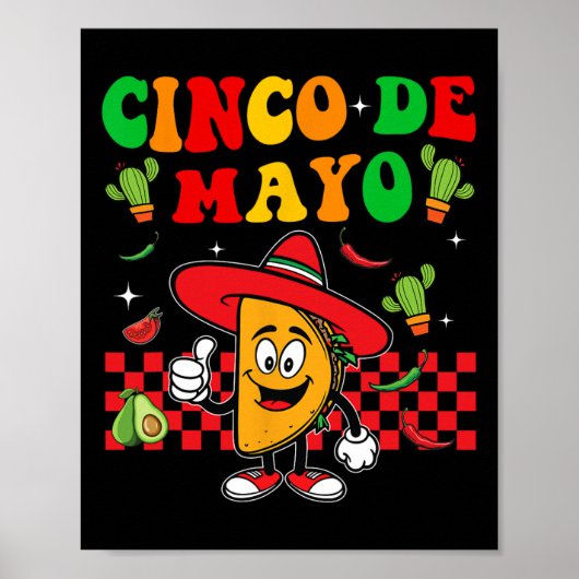 Fiesta Cinco De Mayo Party Mexicaans Poster (Voorkant)