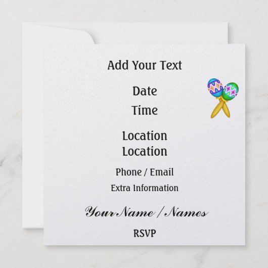 Fiesta - Cinco de Mayo - SRF Kaart (Achterkant)