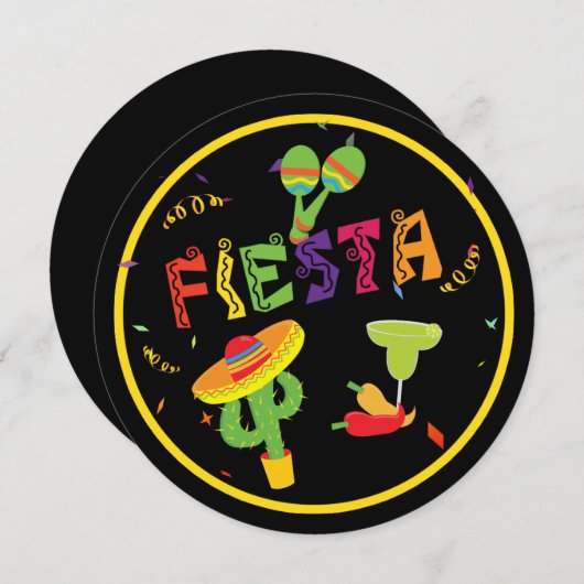 FIESTA Cinco de Mayo Uitnodiging voor het Feest (Voorkant / Achterkant)
