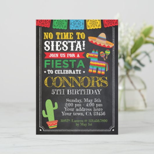 Fiesta, Cinco de mayo Verjaardag Kaart (Staand voorkant)