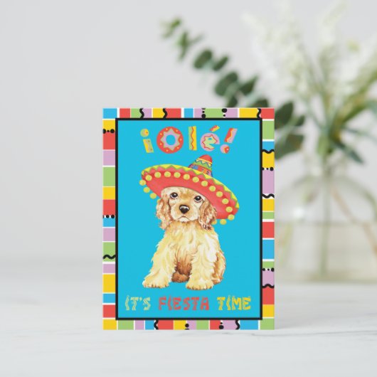 Fiesta Cocker Spaniel Kaart (Staand voorkant)