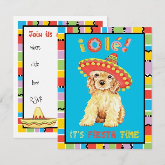 Fiesta Cocker Spaniel Kaart (Voorkant / Achterkant)