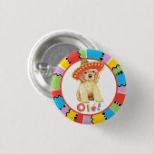 Fiesta Cocker Spaniel Ronde Button 3,2 Cm (Voorkant /achterkant)