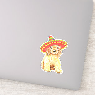 Fiesta Cocker Spaniel Vinyl Sticker
