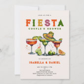 Fiesta Coed Kleurrijke Tequila Bruiloft Paar Douch Kaart (Voorkant)