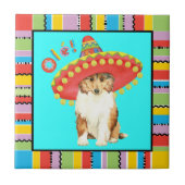 Fiesta Collie Tile Tegeltje (Voorkant)