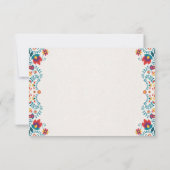 Fiesta Colorful Botanical Floral Spanish Wedding Bedankkaart (Achterkant)