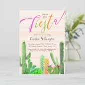 Fiesta Colorful Cactus Succulents Vrijgezellenfees Kaart (Staand voorkant)