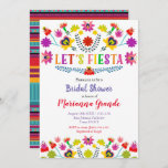 Fiesta Colorful Floral Bridal Shower Kaart<br><div class="desc">De kleurrijke uitnodiging van de Mexicaanse Fiesta Partij,  kan in om het even welke gelegenheid zoals bridale douche,  verjaardagsfeest,  verlovingsfeest,  repetitief diner,  enz. worden veranderd</div>