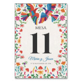 Fiesta Colorful Floral Modern Boda Spanish Wedding Kaart (Voorkant)
