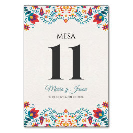 Fiesta Colorful Floral Spanish Wedding Kaart