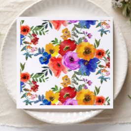 Fiesta Colorful Flower Mexican Wedding Verloving Servet