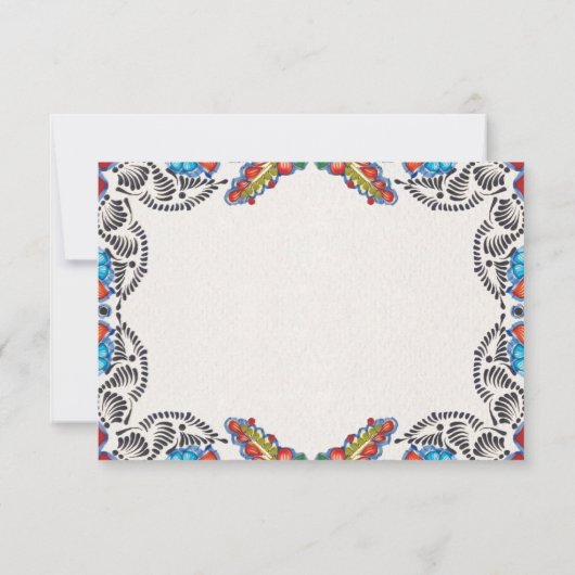 Fiesta Colorful Flowers Botanical Spanish Wedding Bedankkaart (Achterkant)