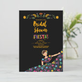 Fiesta Colorful Flowers Vrijgezellenfeest Kaart (Staand voorkant)