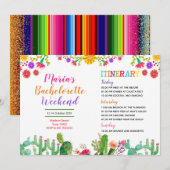 Fiesta Colorful Vrijgezellenfeest Itinerary Kaart (Voorkant / Achterkant)