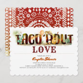 Fiesta Couples Douche Uitnodiging Taco Over Liefde (Voorkant / Achterkant)