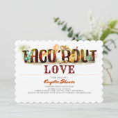 Fiesta Couples Douche Uitnodiging Taco Over Liefde (Staand voorkant)