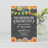 Fiesta Couples Engagement Party Bridal Fiesta Inv Kaart (Staand voorkant)