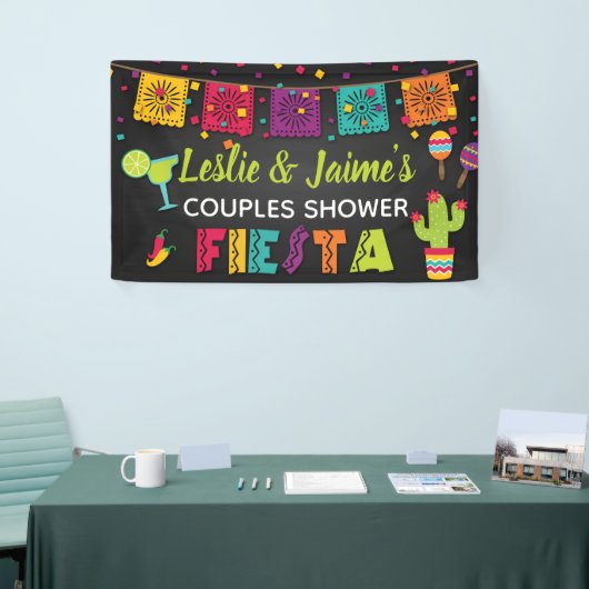 Fiesta Couples Shower Banner met Margarita (Beurs)
