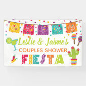 Fiesta Couples Shower Banner - Witte achtergrond (Horizontaal)