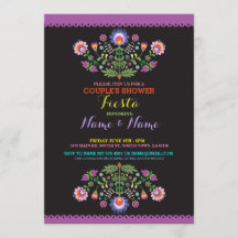 Fiesta Couples Shower Engage Mexican Floral Invite