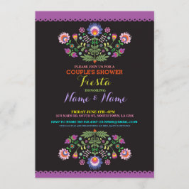 Fiesta Couples Shower Engage Mexican Floral Invite Kaart
