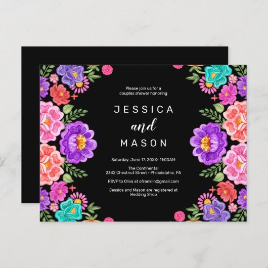 Fiesta Couples Shower Invitation Briefkaart (Voorkant / Achterkant)