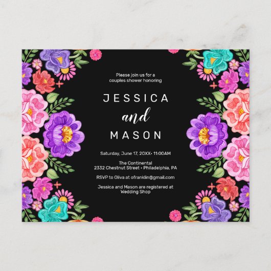 Fiesta Couples Shower Invitation Briefkaart (Voorkant)