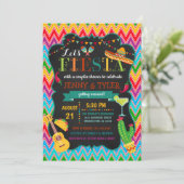 Fiesta Couples Shower Invitation Kaart (Staand voorkant)