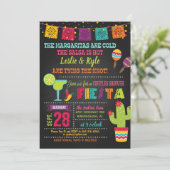Fiesta Couples Shower Invitation Kaart (Staand voorkant)