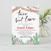 Fiesta Couples Shower Invitation Mexican Theme Kaart (Staand voorkant)