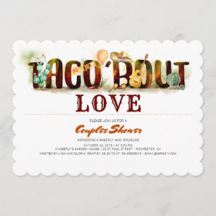 Fiesta Couples Shower Invitation Taco Bout Love Kaart