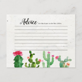 Fiesta Couples Shower Modern Advice Card Informatiekaartje