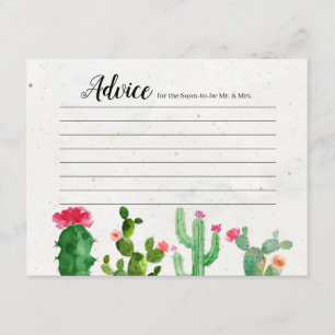 Fiesta Couples Shower Modern Advice Card Informatiekaartje