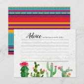 Fiesta Couples Shower Modern Advice Card Informatiekaartje (Voorkant / Achterkant)