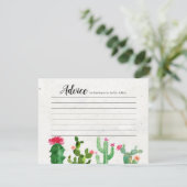 Fiesta Couples Shower Modern Advice Card Informatiekaartje (Staand voorkant)