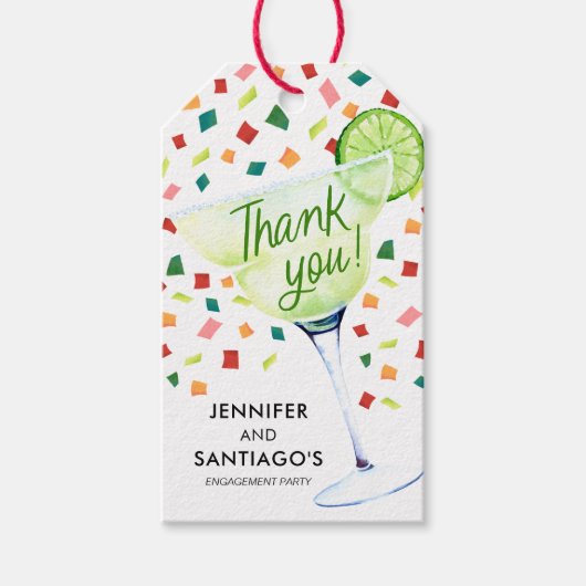 Fiesta Couples Verloving Dank je Cadeaulabel (Voorkant)