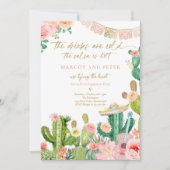 Fiesta Couples Verloving Fiesta Cactus Mexicaans Kaart (Voorkant)