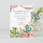 Fiesta Couples Verloving Fiesta Cactus Mexicaans Kaart (Staand voorkant)