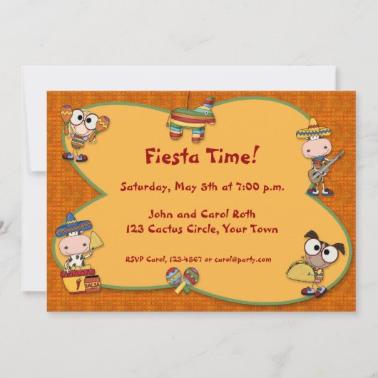 Fiesta Critters Uitnodiging (Voorkant)