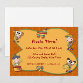 Fiesta Critters Uitnodiging (Voorkant / Achterkant)