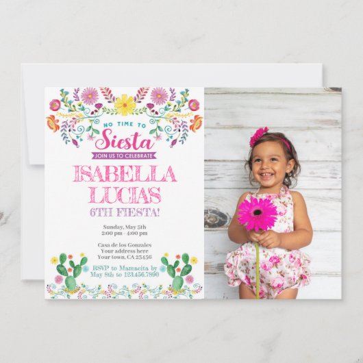 Fiesta, cumpleaños de Cinco de Mayo Kaart (Voorkant)