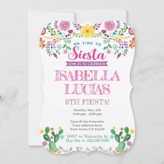 Fiesta, cumpleaños de Cinco de Mayo Kaart (Voorkant)